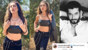 Badass hunterwali: Naagin beauty Surbhi Chandna looks super-hot in black leather bralette, Sharad Malhotra feels the heat