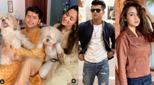 Badhai Ho: Aladdin fame Siddharth Nigam and Ashi Singh pose together with their pet dogs, netizens can’t handle the cuteness