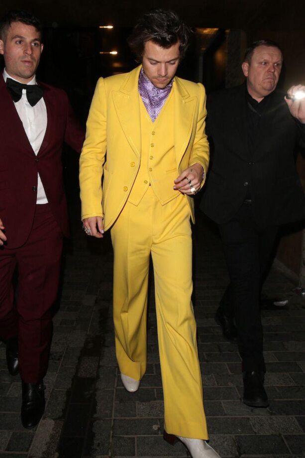 BTS V Goes Harry Styles Way As He Wears The Hot Yellow Suit - 1