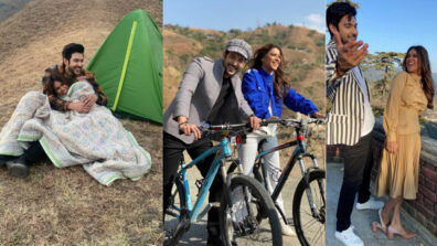 Camping Fun: Shivin Narang wraps Nia Sharma inside a blanket, fans go all aww