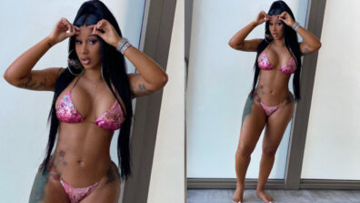 Cardi B Latest Pink Glittery Bikini Looks Simply stunning: Have A Look