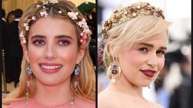 Emma Roberts To Emilia Clarke: Floral Hairstyle On Red Carpet