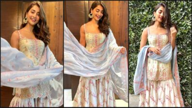 Fashion Queen: Pooja Hegde looks like an angelic diva in pista green Kurti & sharara