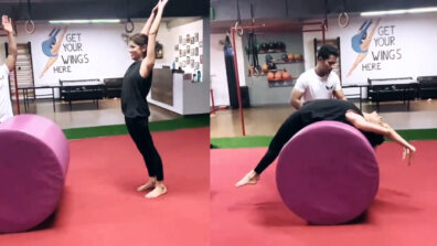 Fit babe: Sriti Jha sweats it out in the gym in a sleeveless tank top, fans feel the heat