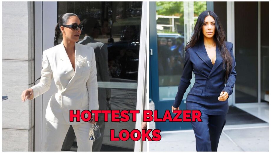 From A Perfect 3 Piece Suit To No Shirt Just Blazer: Have A Look At Kim Kardashian's Hottest Looks
