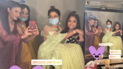 Girls go wild: Kumkum Bhagya divas Sriti Jha, Mugdha Chaphekar & Ashlesha Savant share their private makeup room fun moment in public