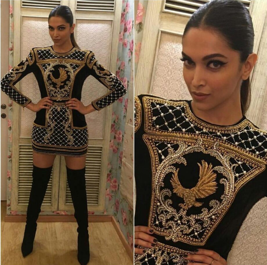 Have A Look When Deepika Padukone Copied Kylie Jenner Black Balmain Outfit: See Pics - 2