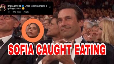 Hilarious Video: When Sofia Vergara was caught on camera eating in the middle of an award show, Brian Atwood says ‘girls gonna eat’