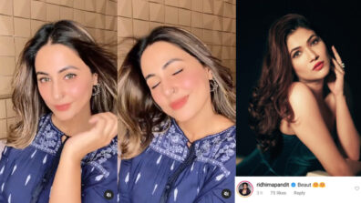 Hina Khan blushes in public while performing a romantic song, Ridhima Pandit has something to say