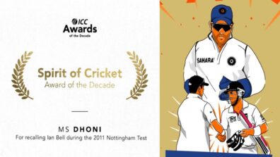 ICC Recognises MS Dhoni Recalling Ian Bell during 2011 Test: Wins Spirit Of Cricket Award: Have a Look
