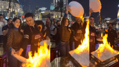 [In Video] OMG: Nora Fatehi caught playing with fire in the middle of a busy road, fans worried