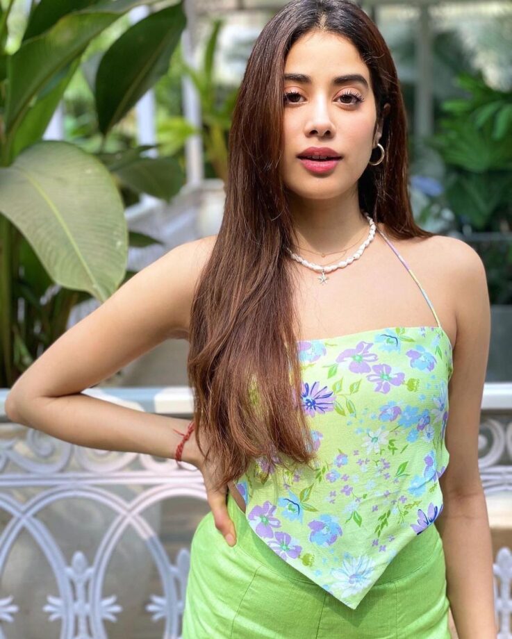 Janhvi Kapoor In Lime Green Floral Blouse & Trousers, Is A Perfect Outfit For A Date: Have A Look - 1