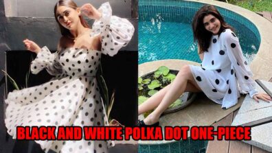 Karishma Tanna VS Krystle D’Souza In Black And White Polka Dot One-Piece: Who Wore It Better?