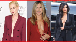 Kristen Stewart, Jennifer Aniston To Kim Kardashian: Actresses Who Went With Only Blazer & No Shirt Look