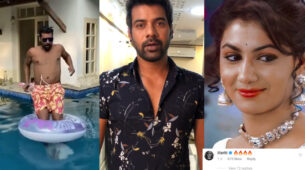 Kumkum Bhagya Masti: Shabir Ahluwalia dives shirtless in the swimming pool, Sriti Jha feels the heat
