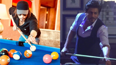 [Latest Pic] Pathan Style: Shah Rukh Khan enjoys playing pool, looks super-hot with long braids & aviators