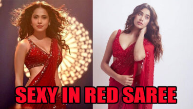 Nushrat Bharucha Or Janhvi Kapoor: Which Diva Hads The Attractive Red Saree Look?