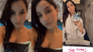 Private Video: Nora Fatehi caught on camera taking a bath, fans can’t stop crushing