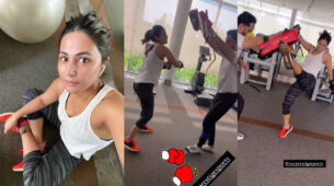 Private Workout Video: Hina Khan sweats it out in the gym in sleeveless tank top, fans feel the heat