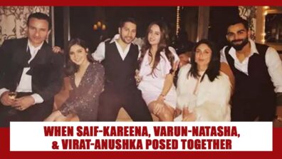 RARE MOMENT: When Saif-Kareena, Varun-Natasha & Virat-Anushka posed TOGETHER to give COUPLE GOALS