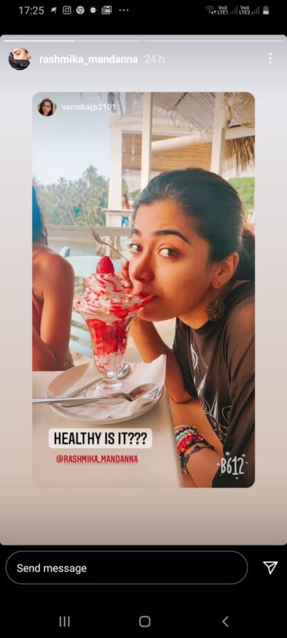 Rashmika Mandanna enjoys dessert with somebody special, check out unseen photo 1