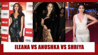 Red Carpet Fashion: Ileana D’Cruz Vs Anushka Shetty Vs Shriya Saran: Who has the attractive look? Vote Now