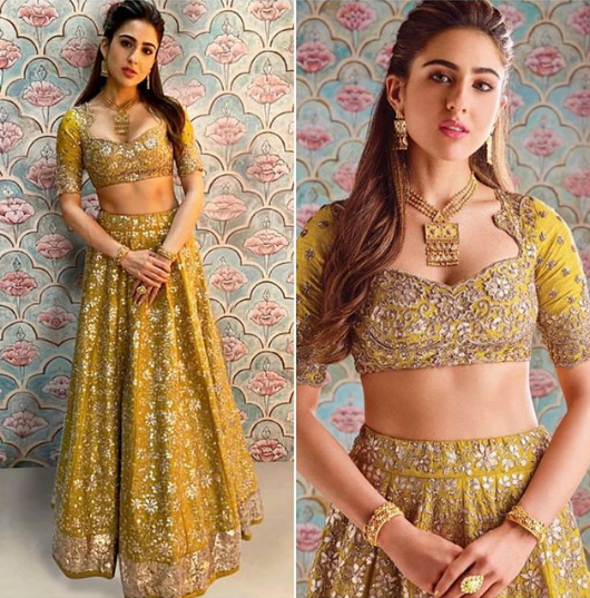 Shilpa Shetty, Sara Ali Khan, Kriti Sanon: Attractive Looks In Yellow Lehenga - 1