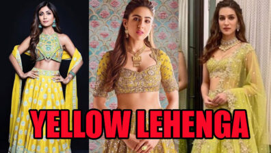 Shilpa Shetty, Sara Ali Khan, Kriti Sanon: Attractive Looks In Yellow Lehenga