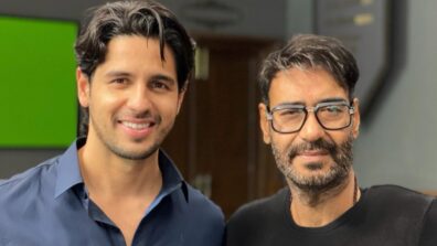 Sidharth Malhotra meets Ajay Devgn on the sets of Mayday, fans delighted