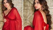 Spicy Red Hot: Naagin diva Mouni Roy’s hot deep-neck saree look will make you fall in love with her