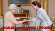 Take A Look At This Throwback Pic As The Queen Of Hotness Angelina Meets HRH Queen Elizabeth In An All White Outfit