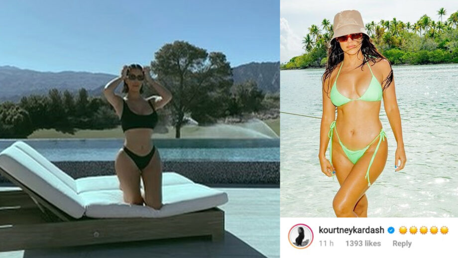 This is Paradise: Kim Kardashian sets internet on fire with her black bikini look, Kourtney Kardashian finds it super-hot 298954