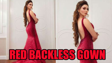 Urvashi Rautela In Red Backless Gown Looks A Bomb. Have A Look