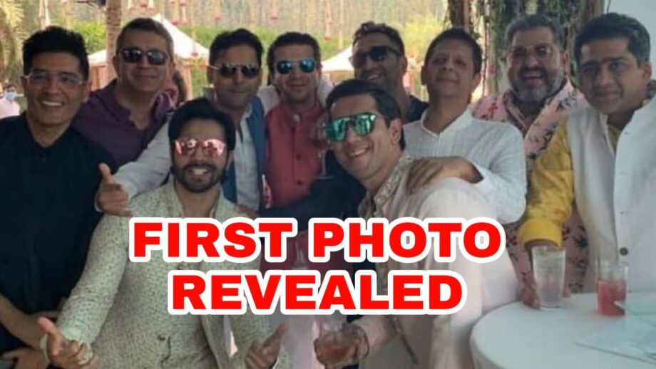 #VarunNatashaShaadi: FIRST LOOK of Varun Dhawan with Manish Malhotra and 'bachelor gang' goes viral on internet 302377