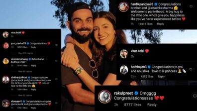 Virat Kohli & Anushka become parents: Rakul Preet Singh, Shikhar Dhawan, Virender Sehwag, Harbhajan Singh, Shreyas Iyer, Hardik Pandya & Yuzvendra Chahal congratulate