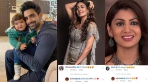Why is Arjit Taneja giving hearts and kisses to both Sriti Jha and Surbhi Chandna in public?