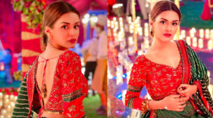 About Last Night: Avneet Kaur looks like a queen in red designer lehenga choli, Mahima Maheshwari can’t stop admiring it