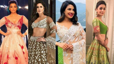 Aishwarya Rai Vs Katrina Kaif Vs Priyanka Chopra Vs Alia Bhatt: Which B-Town beauty looks most gorgeous in Manish Malhotra designer outfit?