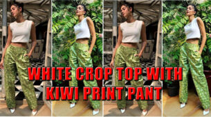 Ananya Panday Looks Cute While Flaunting In White Crop Top With Kiwi Print Pant, See Picture