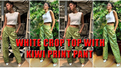 Ananya Panday Looks Cute While Flaunting In White Crop Top With Kiwi Print Pant, See Picture