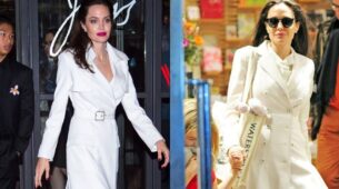 Angelina Jolie looks beautiful in a white dress and trench coat: See Pics