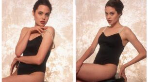 Angelina Jolie poses for a throwback portrait pic in a bikini, sets internet on fire