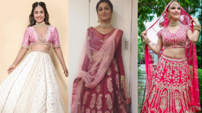 Bhabhi Goes Bold: Hina Khan, Sriti Jha & Sunayana Fozdar’s attractive designer lehenga avatars that will make you fall in love with them