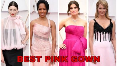 Caitriona Balfe VS Regina King VS Idina Menzel VS Laura Dern: The Best Pink Designer Gown Worn For Oscar 2020, Vote Now