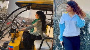 Caught on Camera: Unseen footage of Janhvi Kapoor driving an autorickshaw in the middle of road goes viral on social media