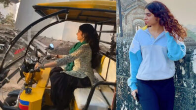 Caught on Camera: Unseen footage of Janhvi Kapoor driving an autorickshaw in the middle of road goes viral on social media