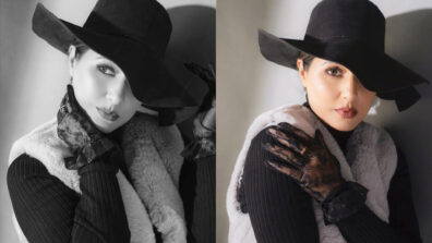 Cock Your Hat: Hina Khan is a sassy babe in black hat, fans go gaga