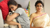 Cuteness Alert: Keerthy Suresh caught on camera hugging and cuddling someone special in her bedroom, fans feel jealous