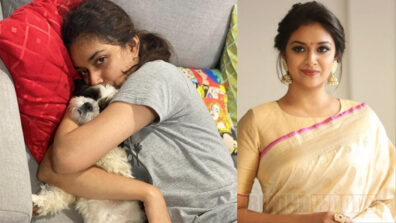 Cuteness Alert: Keerthy Suresh caught on camera hugging and cuddling someone special in her bedroom, fans feel jealous