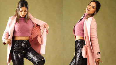 Dress up and dazzle: Hina Khan looks super hot in black leather trousers from latest photoshoot, fans get winter fashion goals